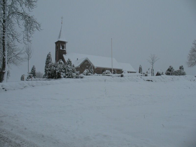 Vinter billeder af Haslund kirke